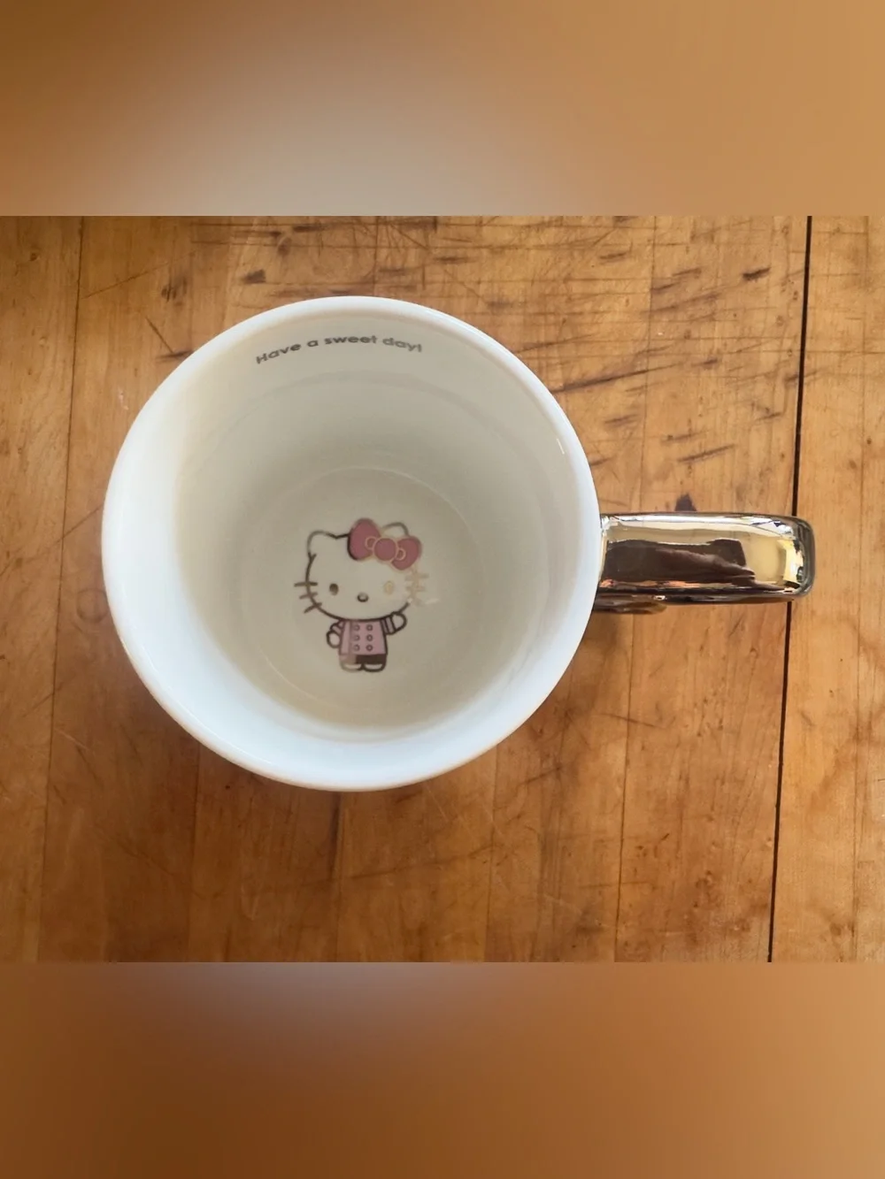 Limited Edition Hello Kitty Ceramic Mug with Silver Handle